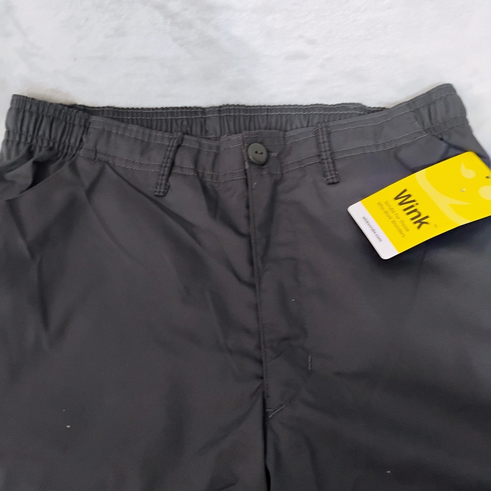 Wink NWT 503 Mens Small Gray Flat Front Cargo Scrub Pants Elastic Waist NEW Q